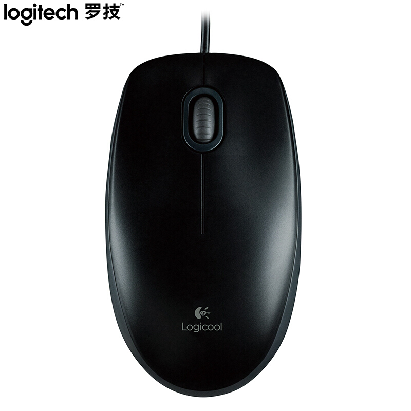 罗技 LOGITECH M100R 有线光电鼠标 黑色 USB接口 计价单位:个