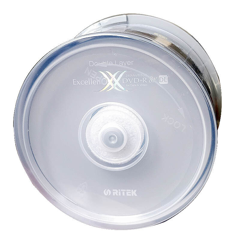 铼德 RITEK DVD+R 刻录盘 DL D9 8速8.5G 不可打印 50片桶装 计价单位:桶