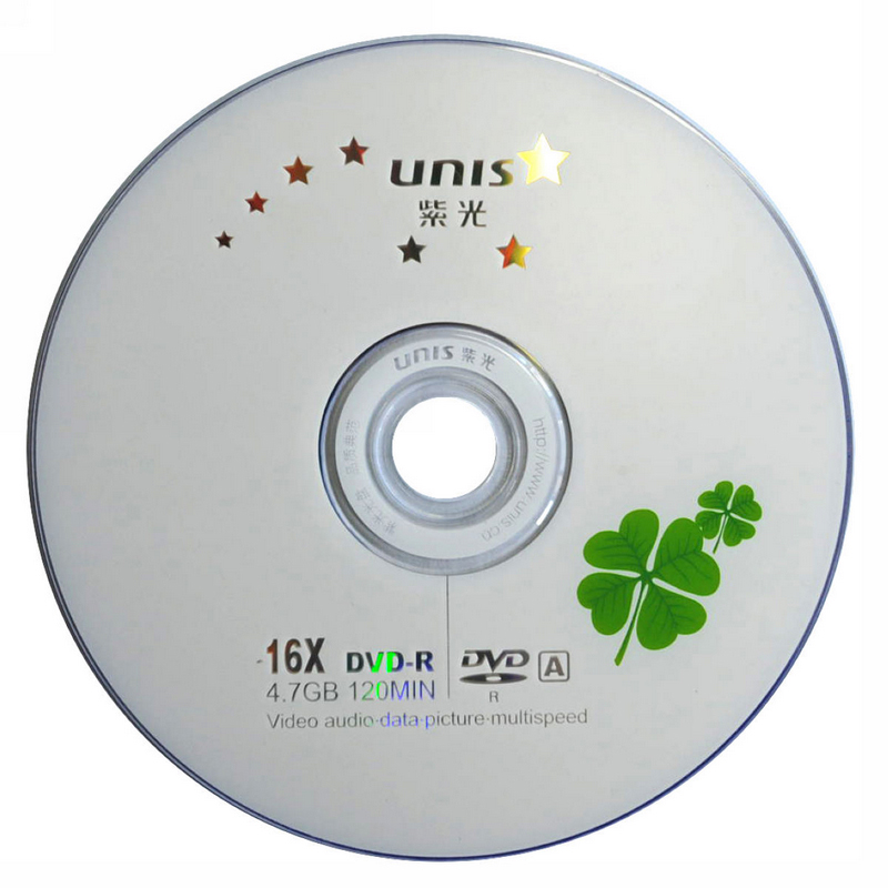 紫光 UNIS DVD-R 刻录盘 七星四叶草系列 16X 4.7G 50片/桶 计价单位:桶