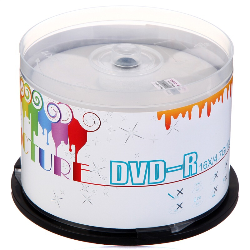 紫光 UNIS DVD-R  炫彩可打印系列 刻录盘 16速4.7G 炫彩可打印系列 桶装50片 计价单位:筒