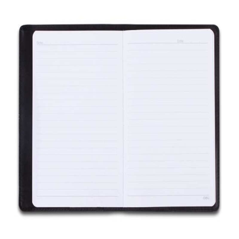 得力 deli 3324 高级商务皮面本 25K 112页 20.5*14.3cm 黑色 计价单位:本