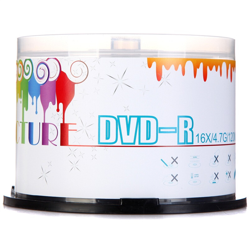 紫光 UNIS DVD-R  炫彩可打印系列 刻录盘 16速4.7G 炫彩可打印系列 桶装50片 计价单位:筒