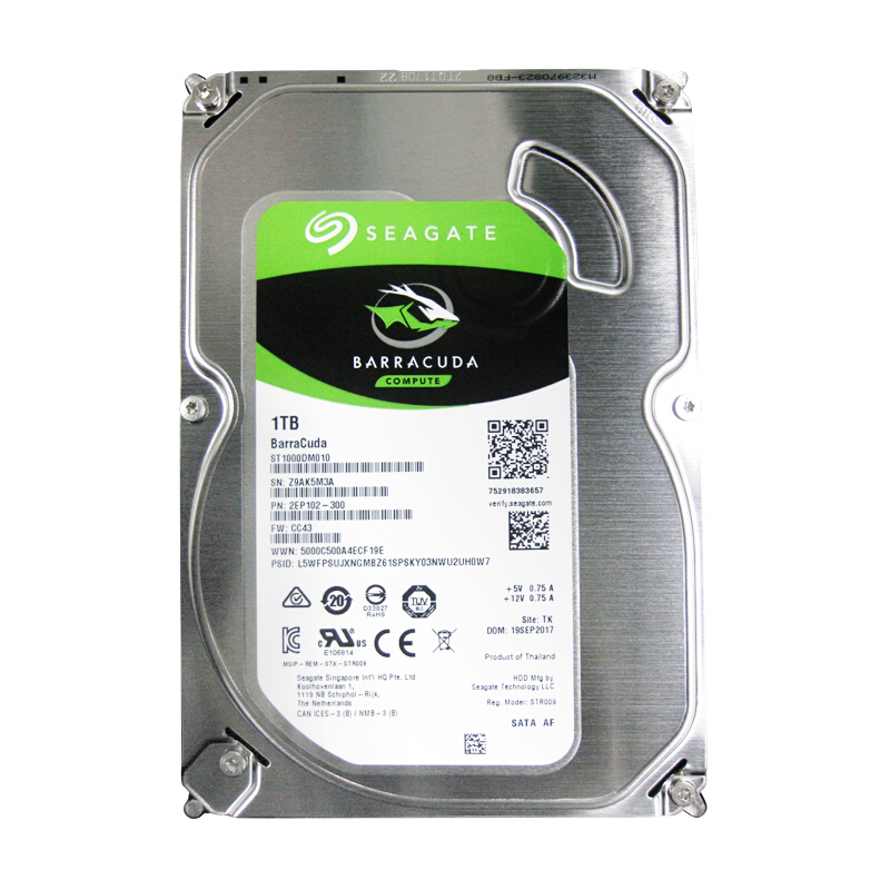 希捷 Seagate Technology Llc (ST1000DM010) 酷鱼系列 1TB 7200转64M SATA3 台式机硬盘 计价单位：计价单位:个