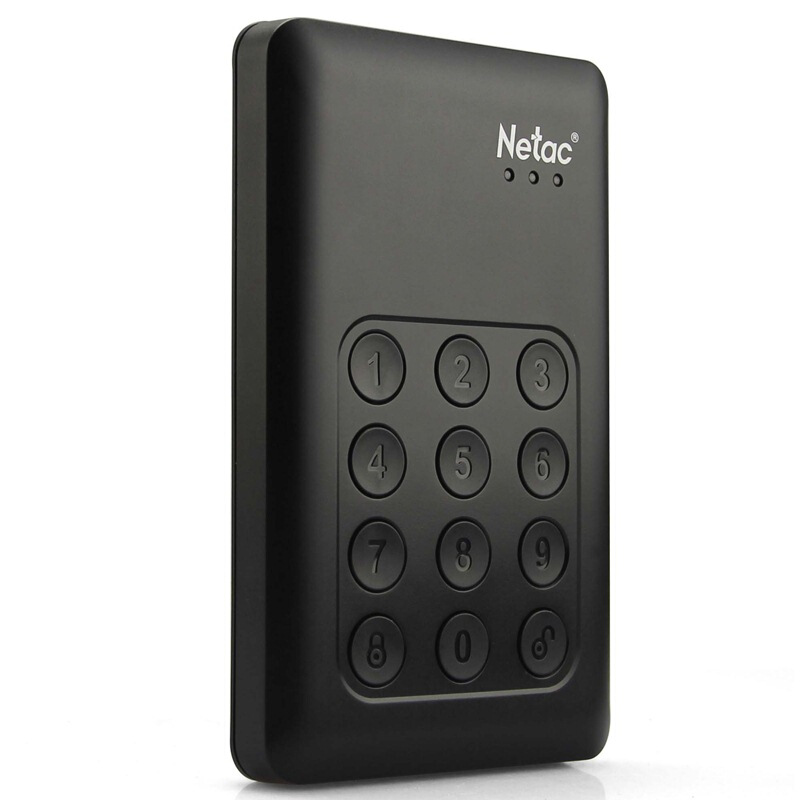 朗科 Netac K588  移动硬盘 2T 2.5寸 按键加密系列 隐私保护 黑色 计价单位:块