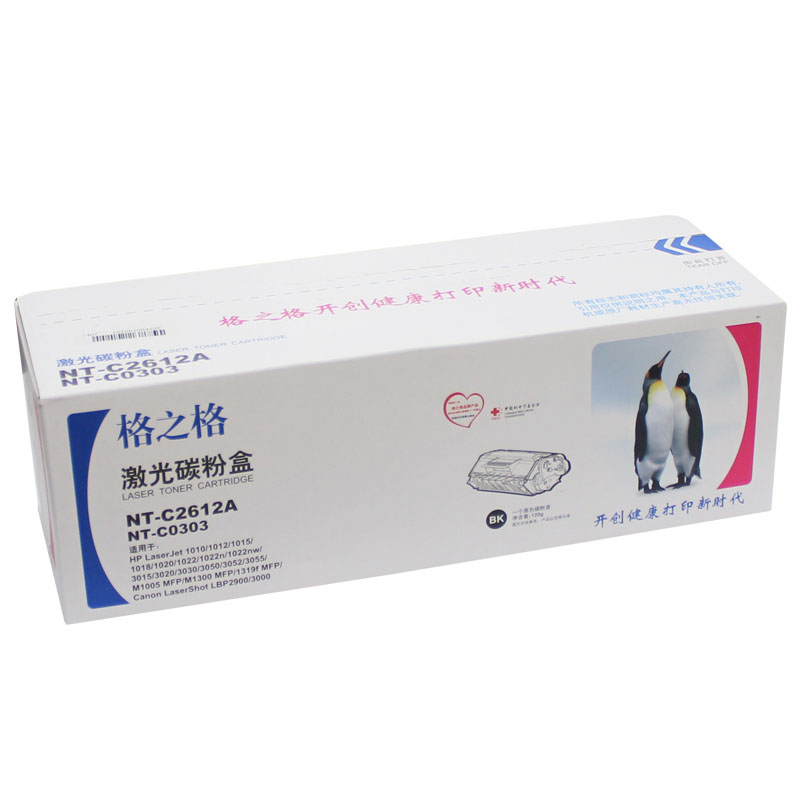 格之格  NT-C2612A 硒鼓 黑色 2000页 适用hp q2612a/12a/m1005/1020plus/1010/佳能2900/303打印机 计价单位:支