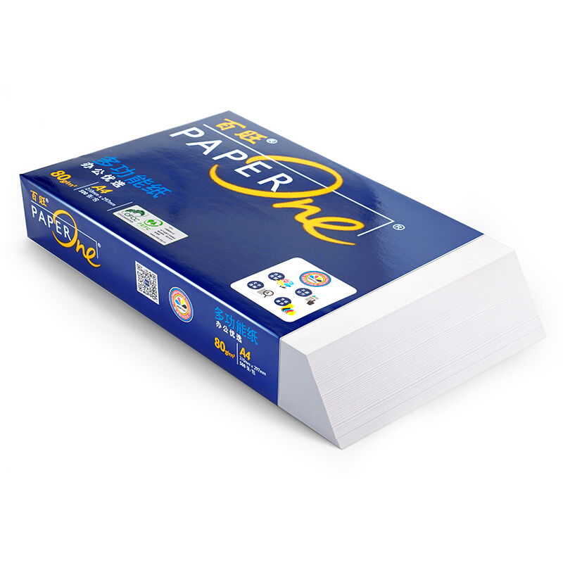 百旺 Paperone A4 80g 纯白复印纸 蓝百旺系列 500张*5包 5包/箱 计价单位:箱