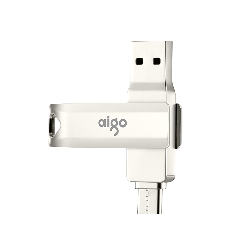 爱国者 aigo U351 U盘 64GB Type-C USB3.2双接口 银色 计价单位:个