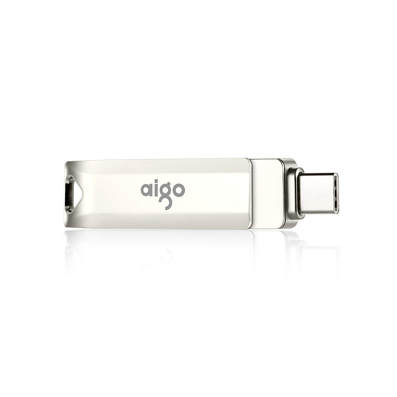 爱国者 aigo U351 U盘 64GB Type-C USB3.2双接口 银色 计价单位:个