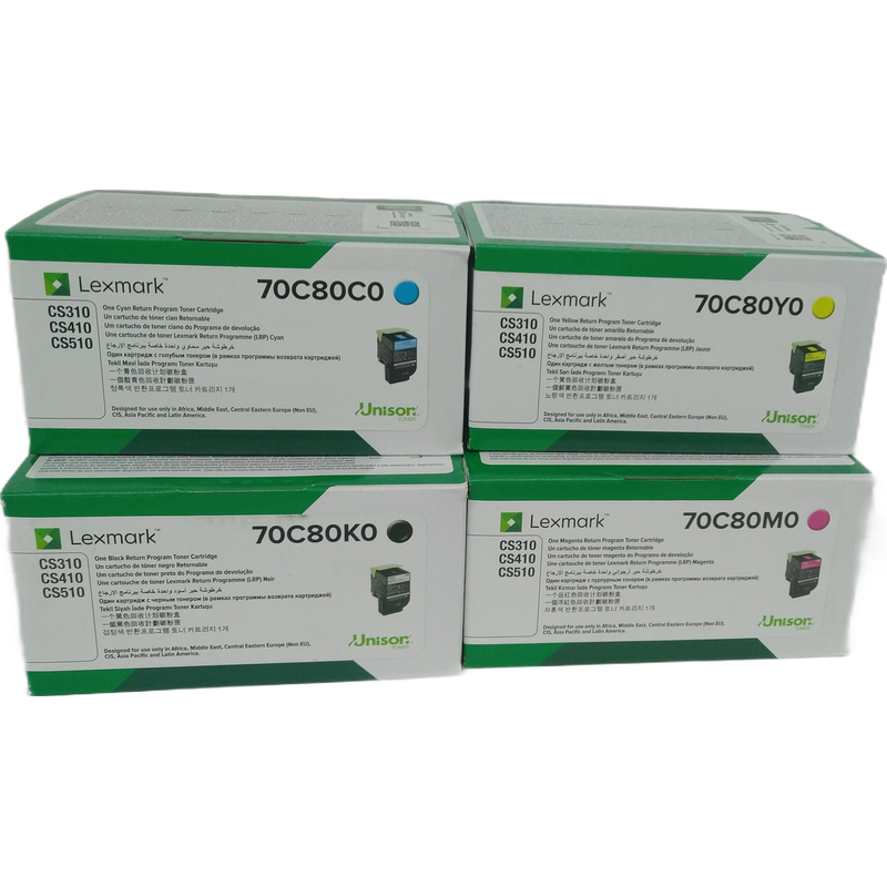 利盟(Limeng) 70C80Y0 粉盒 黄色 适用于CS310dn CS410dn 510de 计价单位:支