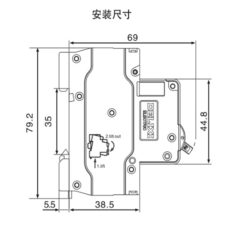 德力西 Delixi DZ47PC32 微型断路器 计价单位:只