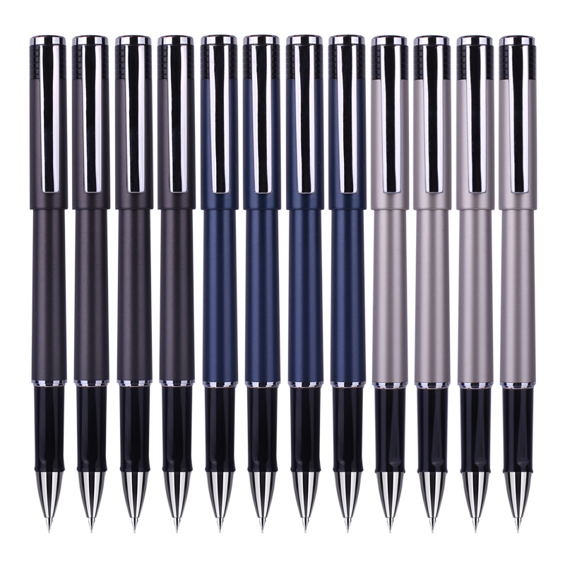 得力 deli S19 拔帽式中性笔 0.5mm 12支/盒 黑色 计价单位:盒