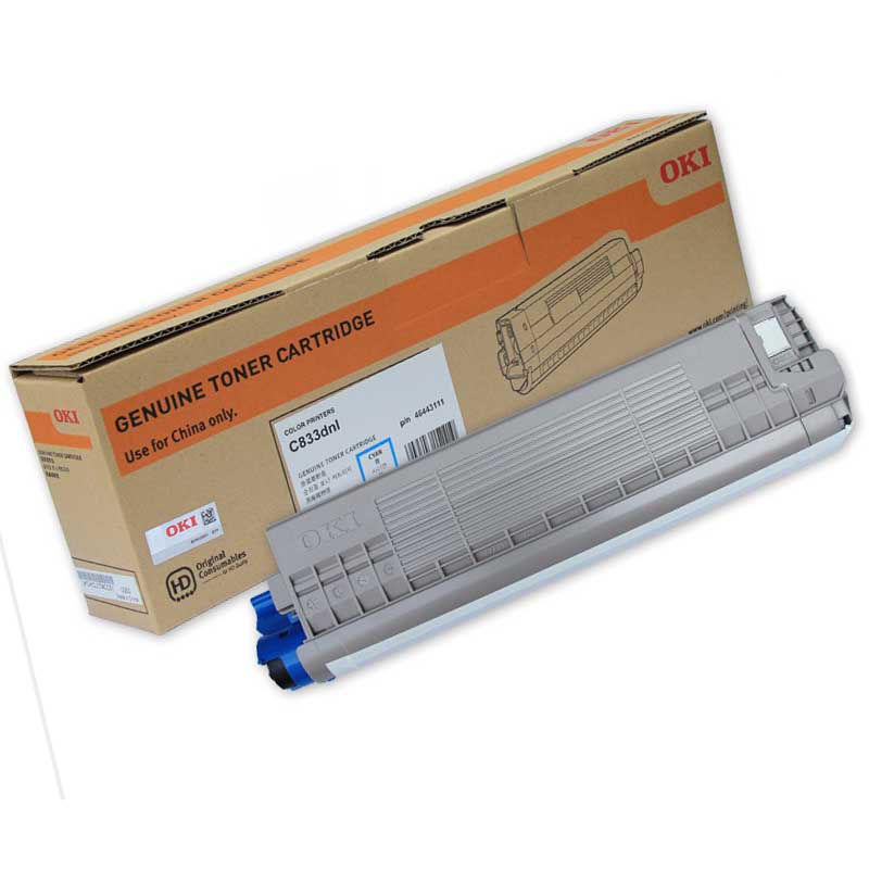 冲电气 OKI C833dnl 墨粉盒 蓝色 适用于OKI C833dnl 计价单位:支 冲电气 OKI C833dnl 墨粉盒 蓝色 适用于OKI C833dnl 计价单位:支