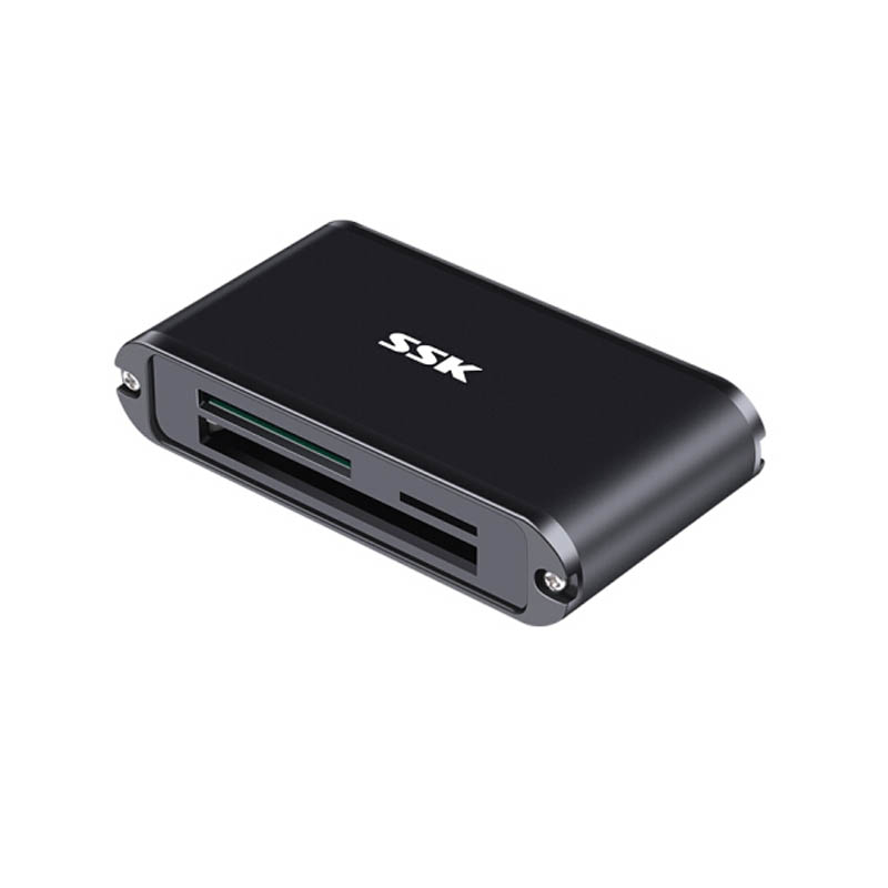 飚王 SSK SCRM630 读卡器 USB3.0SD/CF/TF 航空级铝合金 环保ABS 黑色 计价单位:个