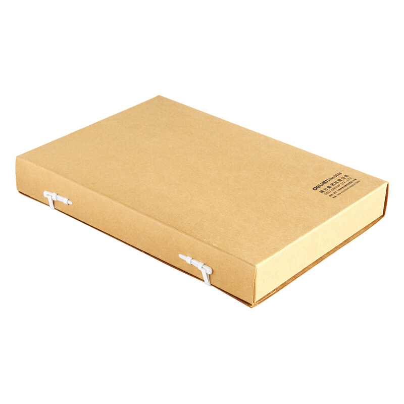 得力 deli 5924 牛皮纸档案盒 310*220*40mm 黄色 10个/包 计价单位:包