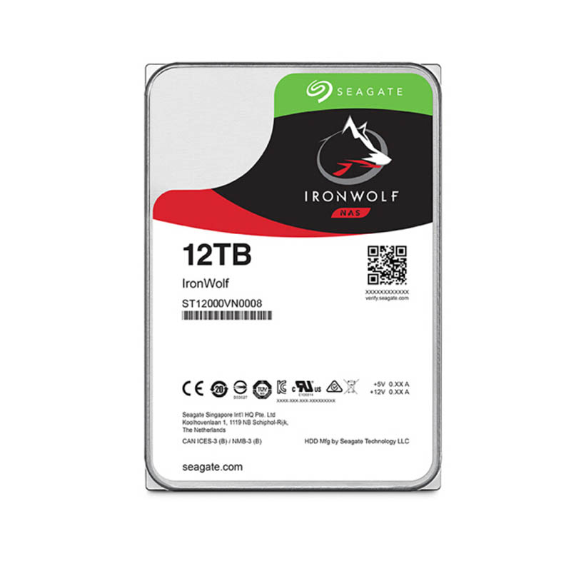 希捷 Seagate ST12000VN0008 硬盘 12TB 256MB 7200RPM 网络存储 SATA接口 酷狼IronWolf系列 计价单位:个