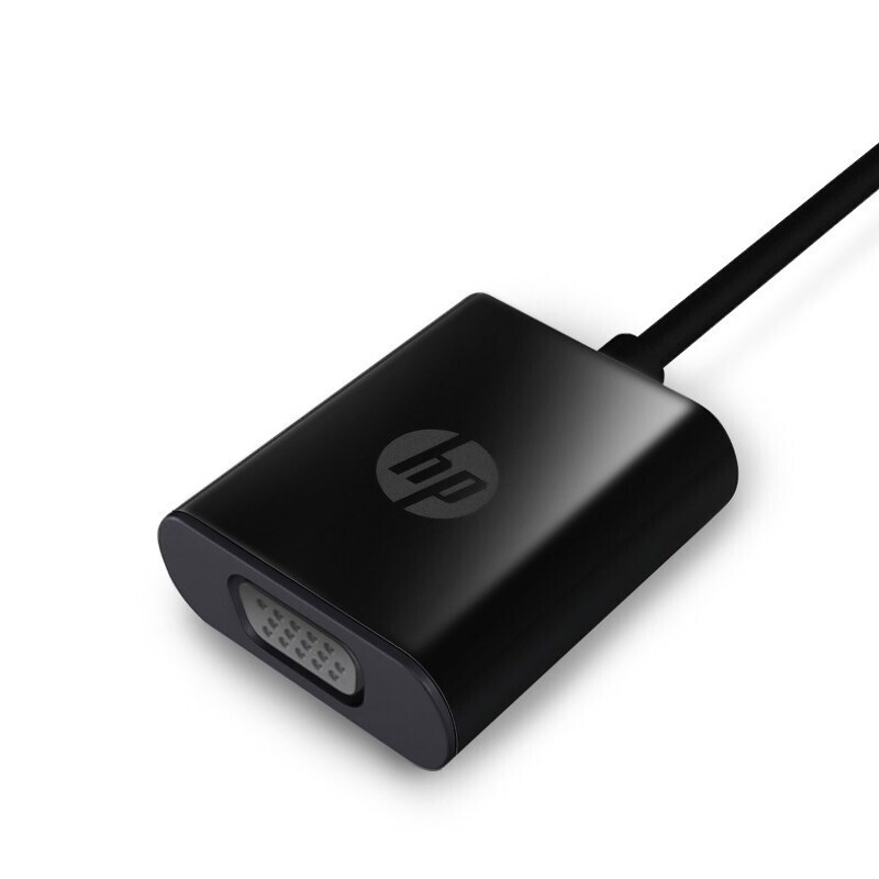 惠普 HP H4F02AA HDMI转VGA 高清视频转接头 黑色 计价单位:个