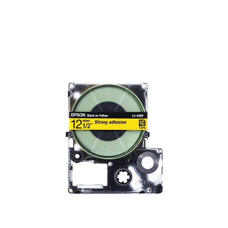 爱普生 EPSON LK-4YBP 原装色带 黄底黑字 12mm*9m 适用LW-K400L LW-600P LW-700 LW-1000P LW-Z700 LW-Z900 计价单位:盒
