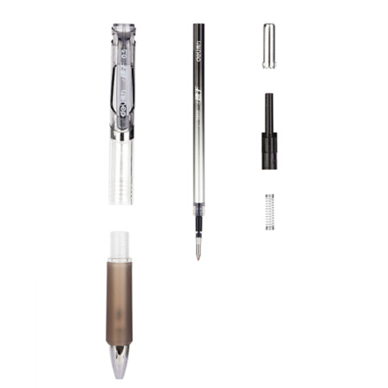 得力 deli S801 速干按动笔 0.5mm 子弹头 黑色 12支/盒 计价单位:盒 得力 deli S801 速干按动笔 0.5mm 子弹头 黑色 12支/盒 计价单位:盒