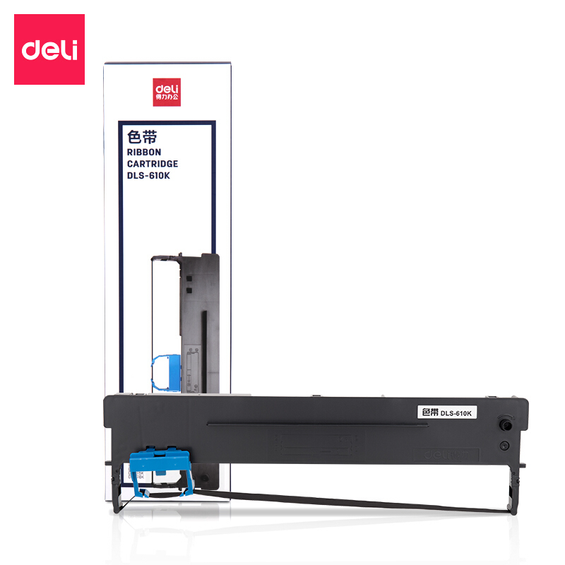 得力 deli DLS-610K 色带 黑色 适用于DB-618K DB-610K DB-615K DL-910K DL-920K 计价单位:支