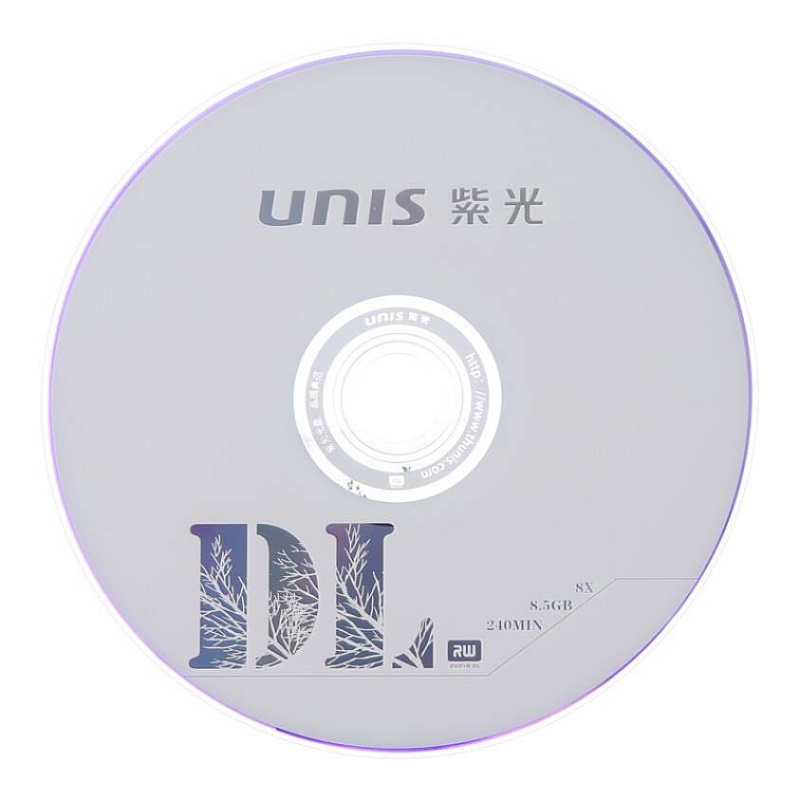紫光 UNIS DVD+R DL 刻录盘 8.5G 光盘 8速 单面双层 50片桶装 计价单位:桶