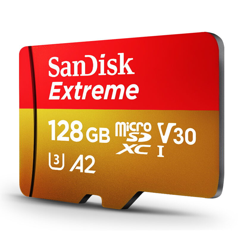 闪迪 SANDISK SDSQXA1-128G-ZN6MA TF存储卡 128GB U3 C10 A2 V30 4K 至尊极速移动版 读速160MB/s 计价单位:张