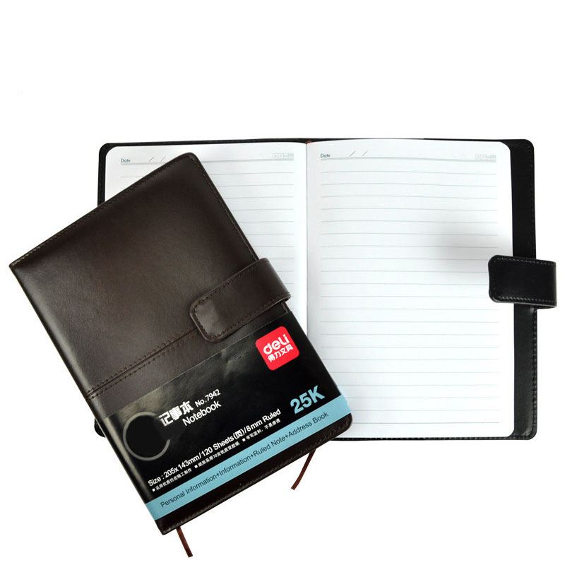 得力 deli 7942 皮面笔记本 25K 黑色 计价单位:本 得力 deli 7942 皮面笔记本 25K 黑色 计价单位:本