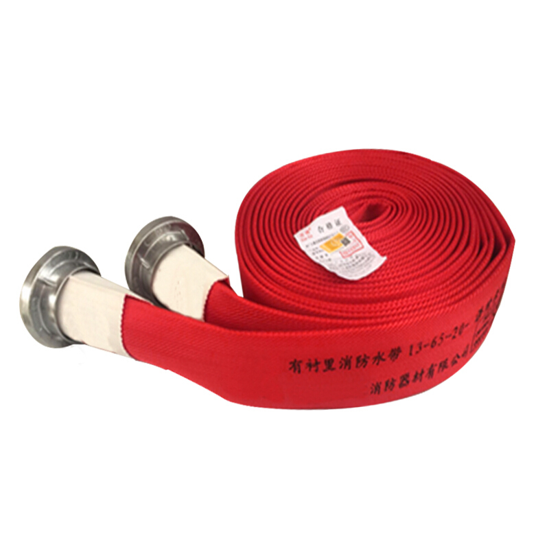 谋福  124 消防水带 红色高压 2.5寸耐磨型 聚氨酯消防水带13-65-20 含内扣式接扣 计价单位:根