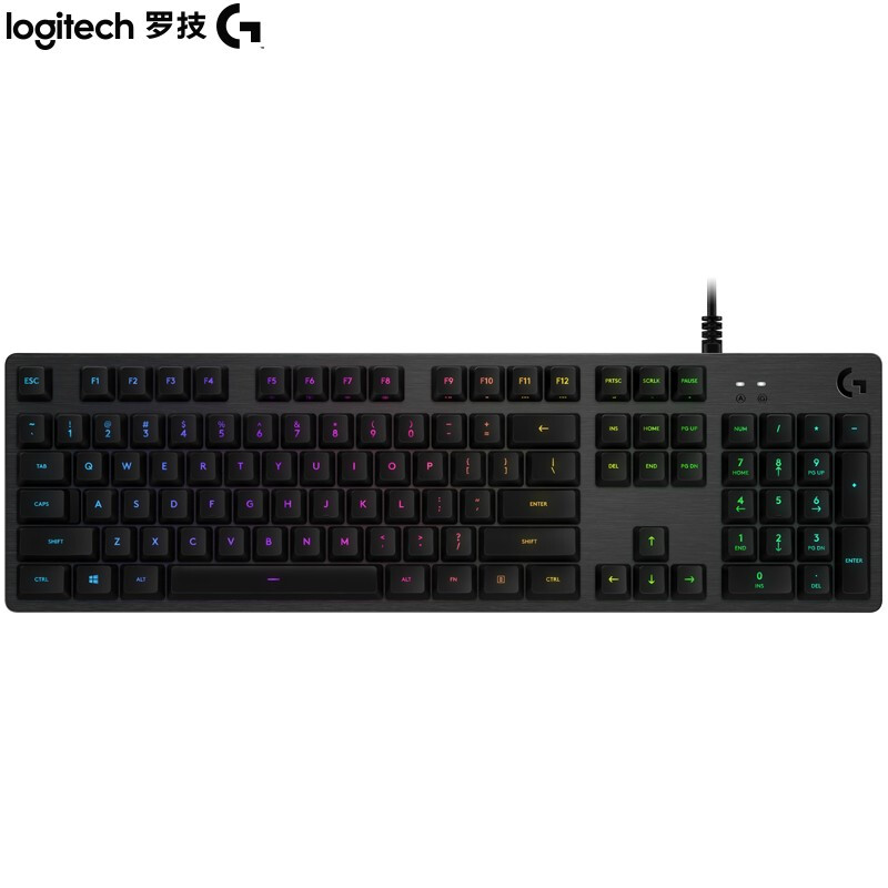 罗技 LOGITECH G512 机械键盘 有线 全尺寸 RGB背光 L轴 青轴手感  计价单位:个