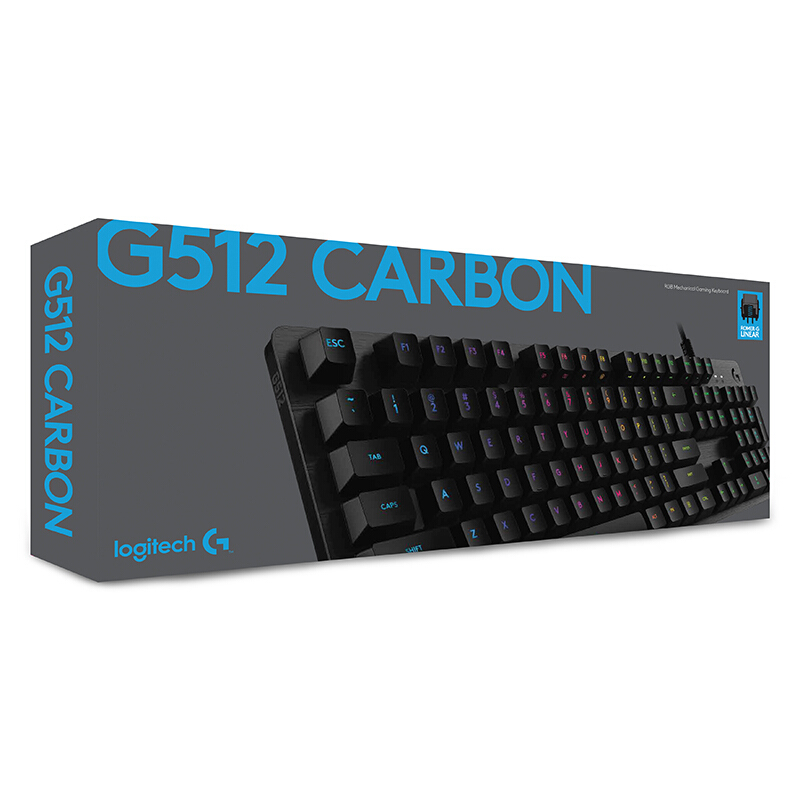 罗技 LOGITECH G512 机械键盘 有线 全尺寸 RGB背光 L轴 青轴手感  计价单位:个