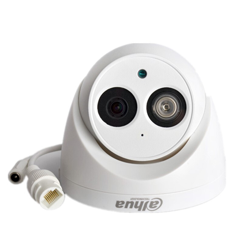 大华  DH-IPC-HDW1230C-A 录音监控摄像头 200万像素 1080P高清 红外夜视半球摄像头 带POE监控 焦距3.6mm  计价单位:个