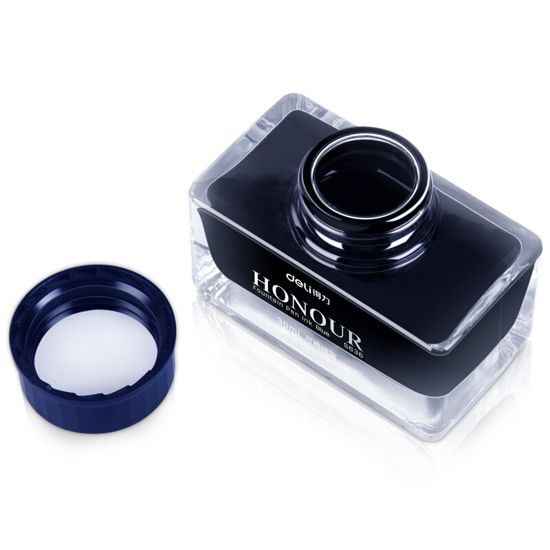 得力 deli s636 非碳素钢笔墨水 30ml 纯蓝   计价单位:瓶 得力 deli s636 非碳素钢笔墨水 30ml 纯蓝   计价单位:瓶
