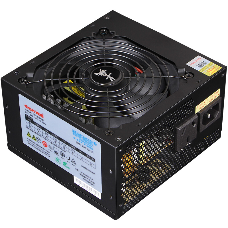 长城 Greatwall GW-600ZG  稳压电源 智能管家2代 额定500W 智能预警 智能关闭显示器 主动PFC 12cm大风扇 60cm长线材 计价单位:个