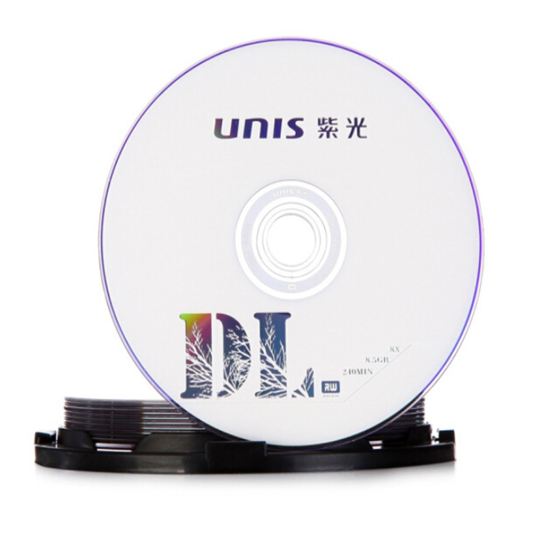 紫光 UNIS DVD+R DL 刻录盘 8.5G 光盘 8速 单面双层 10片/盒 计价单位:盒