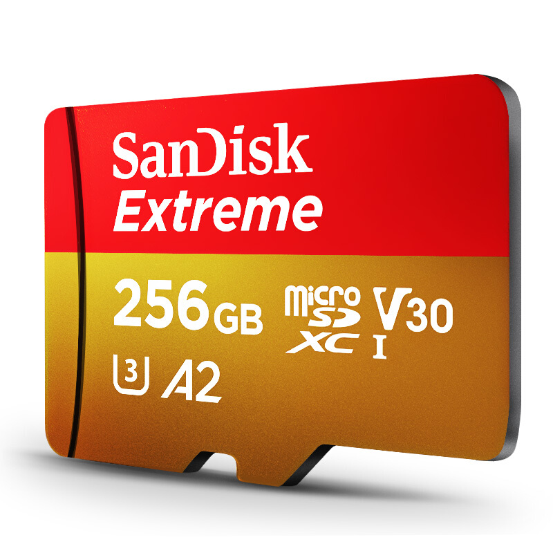 闪迪 SANDISK SDSQXA1-256G-ZN6MA TF存储卡 256GB A2 V30 U3 4K 至尊极速移动版内存卡 读速160MB/s 计价单位:张