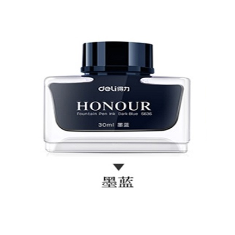 得力 deli s636 非碳素钢笔墨水 30ml/瓶 墨蓝 计价单位:瓶