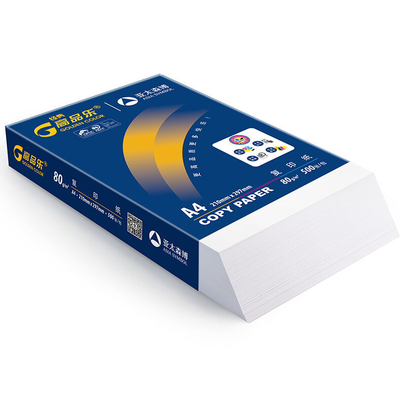 高品乐 GOLDEN COLOR A4 80G 复印纸 经典系列 500张/包 5包/箱 计价单位:包 高品乐 GOLDEN COLOR A4 80G 复印纸 经典系列 500张/包 5包/箱 计价单位:包