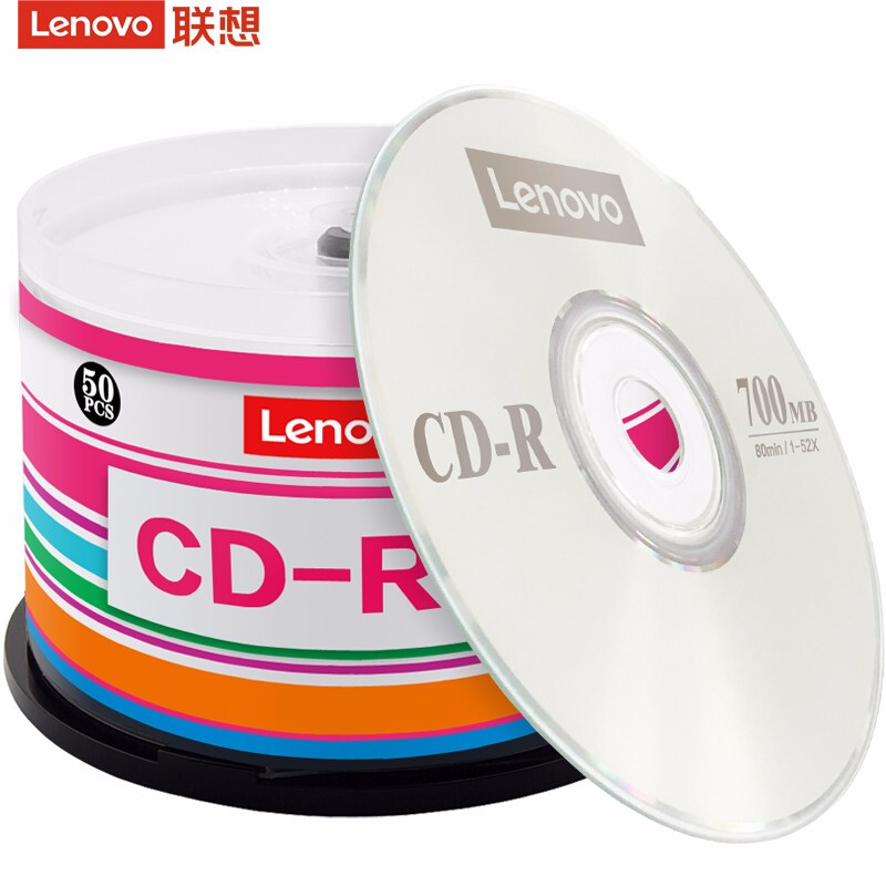 联想 Lenovo CD-R 光盘 刻录盘 52速700MB 桶装50片 计价单位:桶