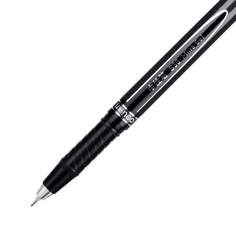 得力 deli S36 碳素签字笔 0.5mm 黑色 全针管  12支/盒 计价单位:盒
