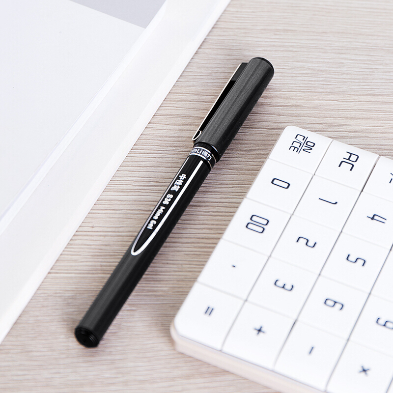 得力 deli S36 碳素签字笔 0.5mm 黑色 全针管  12支/盒 计价单位:盒