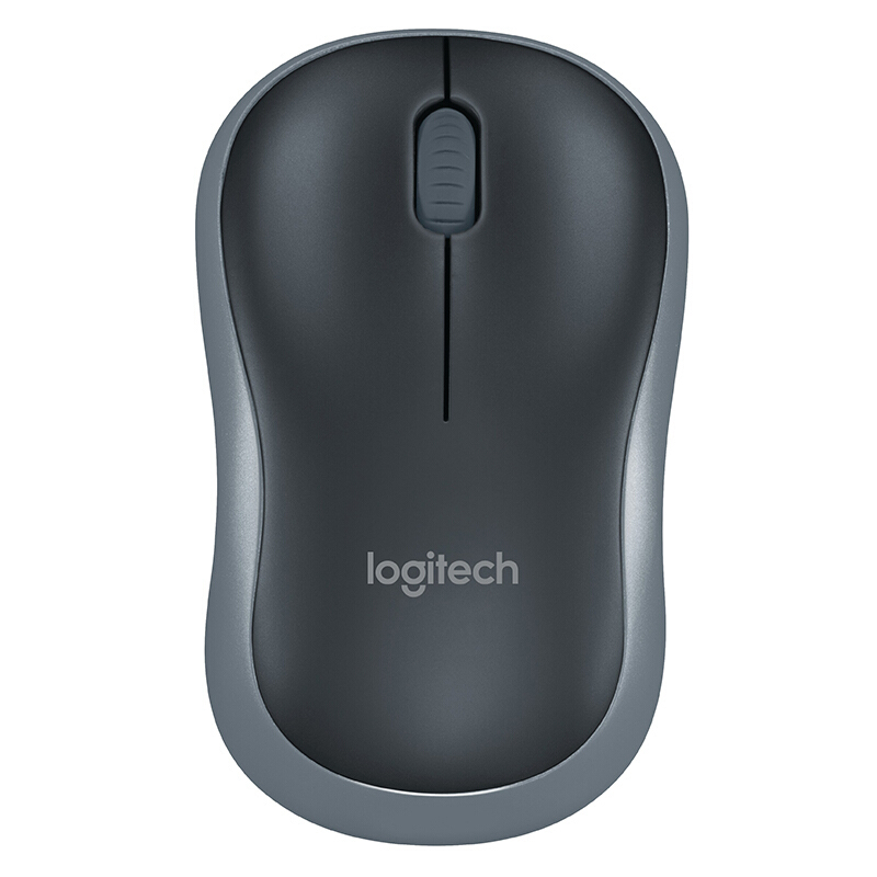 罗技 LOGITECH 无线鼠标 m185 无线鼠标 黑色灰边 计价单位:个
