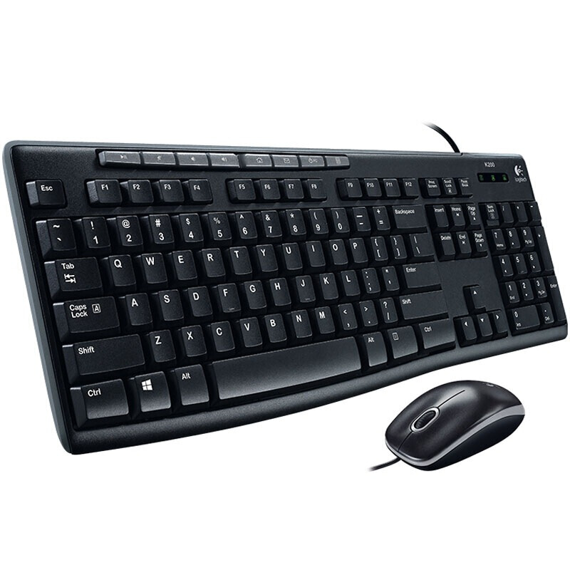 罗技 LOGITECH MK200 有线键鼠套装 黑色 计价单位:套