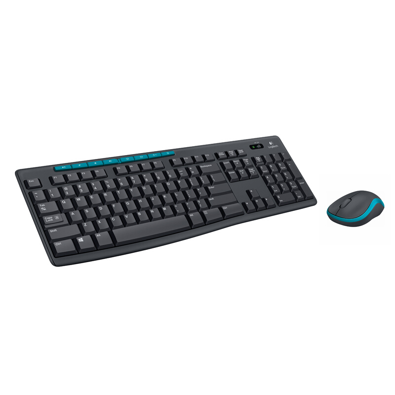 罗技 LOGITECH MK275 无线键鼠套装 光电 黑蓝色  计价单位:套