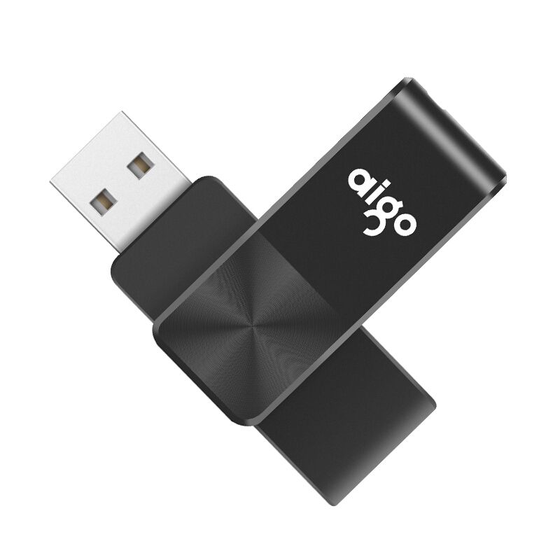 爱国者 aigo U266 U盘 64GB USB2.0 黑色 计价单位:个