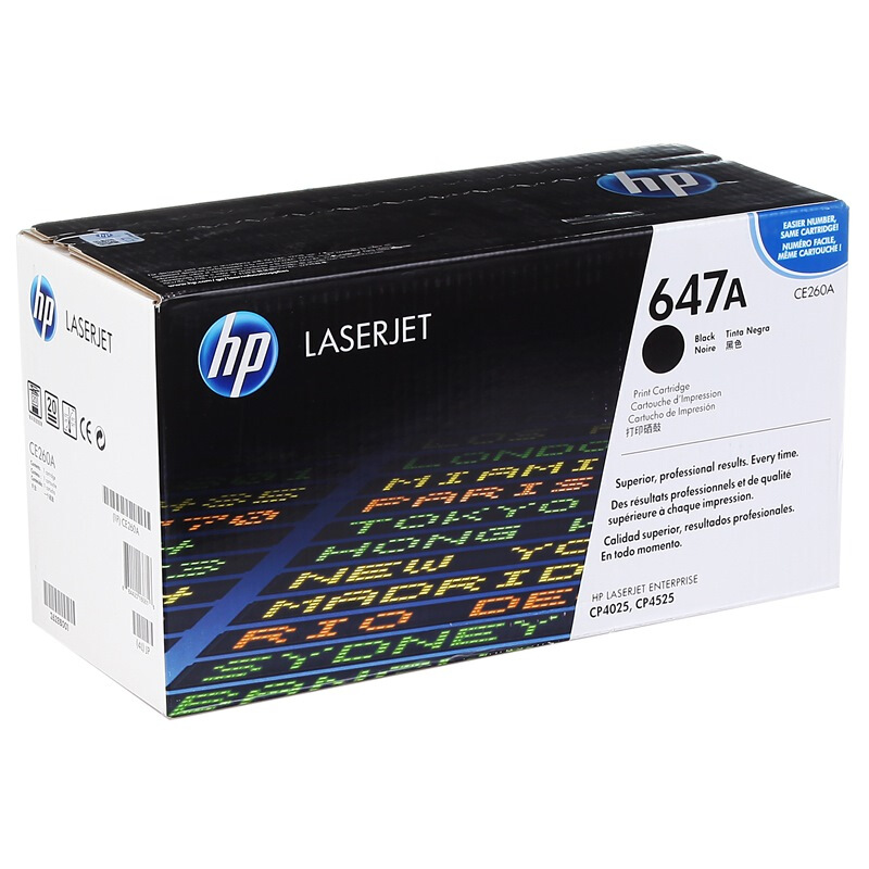 惠普 HP CE260A 647A 原装硒鼓 黑色 适用于LaserJetCP4025 CP4525 计价单位:个 惠普 HP CE260A 647A 原装硒鼓 黑色 适用于LaserJetCP4025 CP4525 计价单位:个