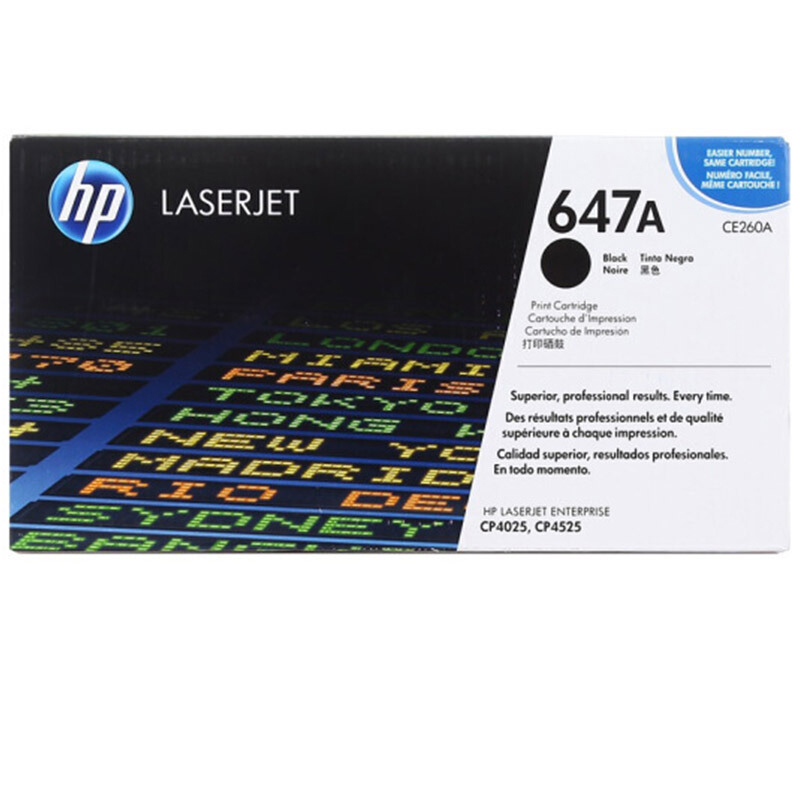 惠普 HP CE260A 647A 原装硒鼓 黑色 适用于LaserJetCP4025 CP4525 计价单位:个