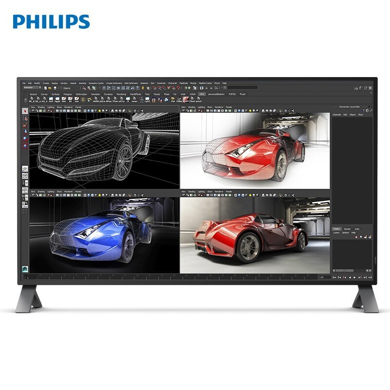 飞利浦 PHILIPS 438P1 43英寸显示器 黑色 IPS屏 4K 60Hz 多视窗 可壁挂 计价单位:台