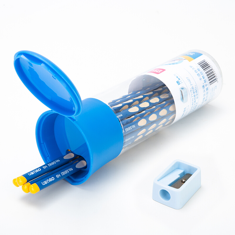 得力 deli 58184 洞洞铅笔 HB 蓝色 30支/筒 计价单位:筒 得力 deli 58184 洞洞铅笔 HB 蓝色 30支/筒 计价单位:筒