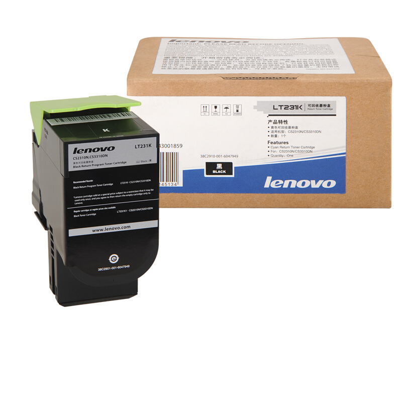 联想 Lenovo LT231K 原装墨粉 黑色 适用于CS2310N CS3310DN打印机 计价单位:个