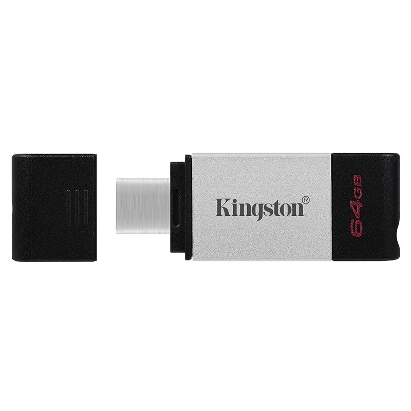 金士顿 KINGSTON DT80/64GB U盘 USB3.2 Gen1 Type-C 读速200MB s 计价单位: 个