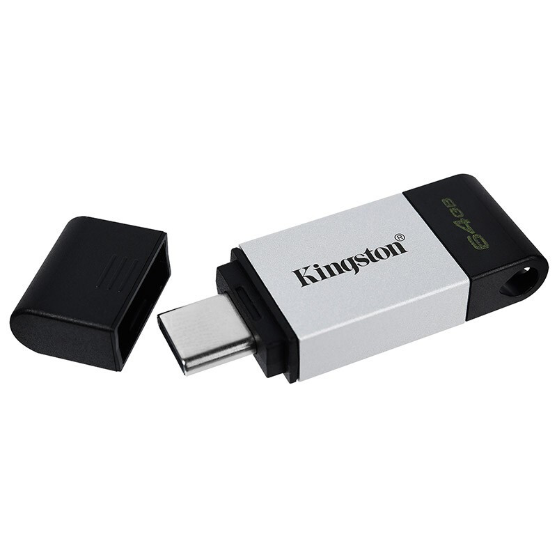 金士顿 KINGSTON DT80/64GB U盘 USB3.2 Gen1 Type-C 读速200MB s 计价单位: 个